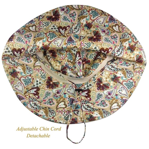 Womens Sun Summer UV Protection Floppy Beach Hat - Picture 5 of 6